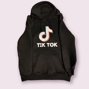TIKTOK HOODIE - BLACK - S